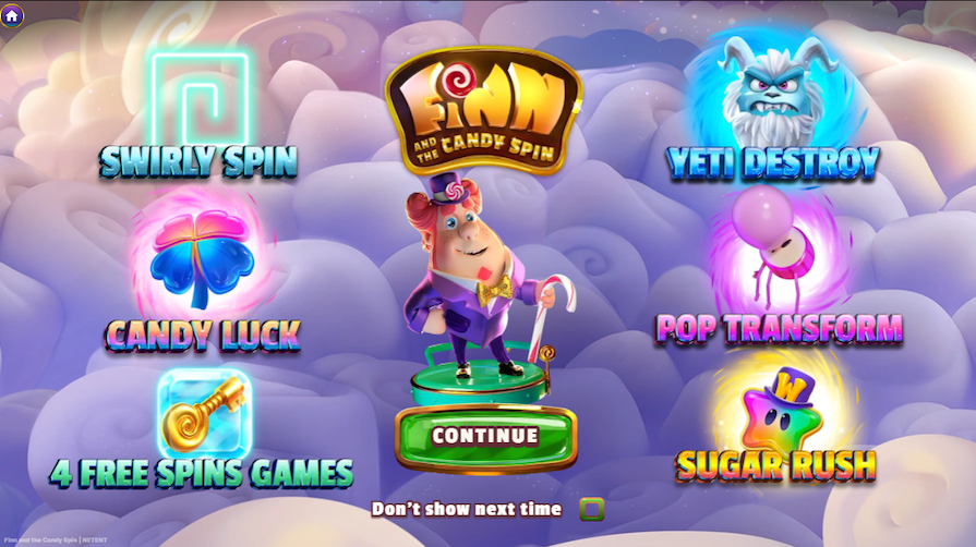 Free game at Finn and the Candy Spin