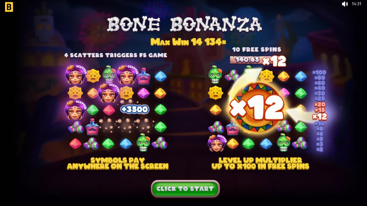 Бесплатная игра в Bone Bonanza