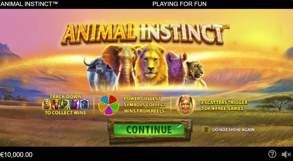 Бесплатная игра в Animal Instinct