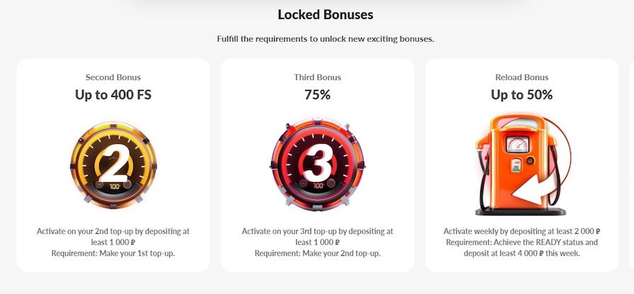 Bonus for the third deposit