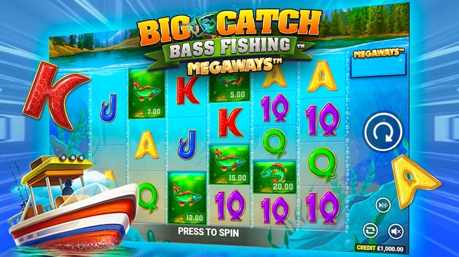 Сюжет Big Catch Bass Fishing Megaways