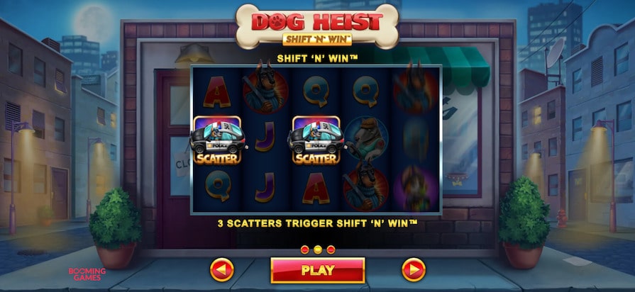 Бесплатная игра в Dog Heist Shift N Win