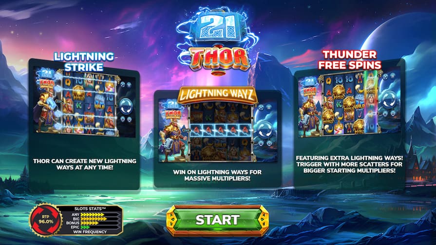 Бесплатная игра в 21 Thor Lightning Ways